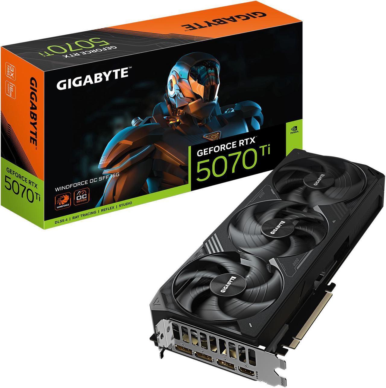 Alt view image 8 of 8 - GIGABYTE WindForce GeForce RTX 5070 Ti 16GB GDDR7 PCI Express 5.0 ATX Graphics Card GV-N507TWF3OC-16GD