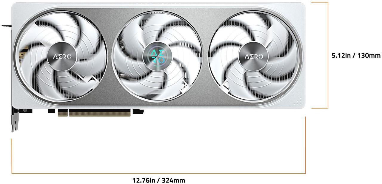 Alt view image 6 of 8 - GIGABYTE AERO GeForce RTX 5070 12GB GDDR7 PCI Express 5.0 ATX Graphics Card GV-N5070AERO OC-12GD