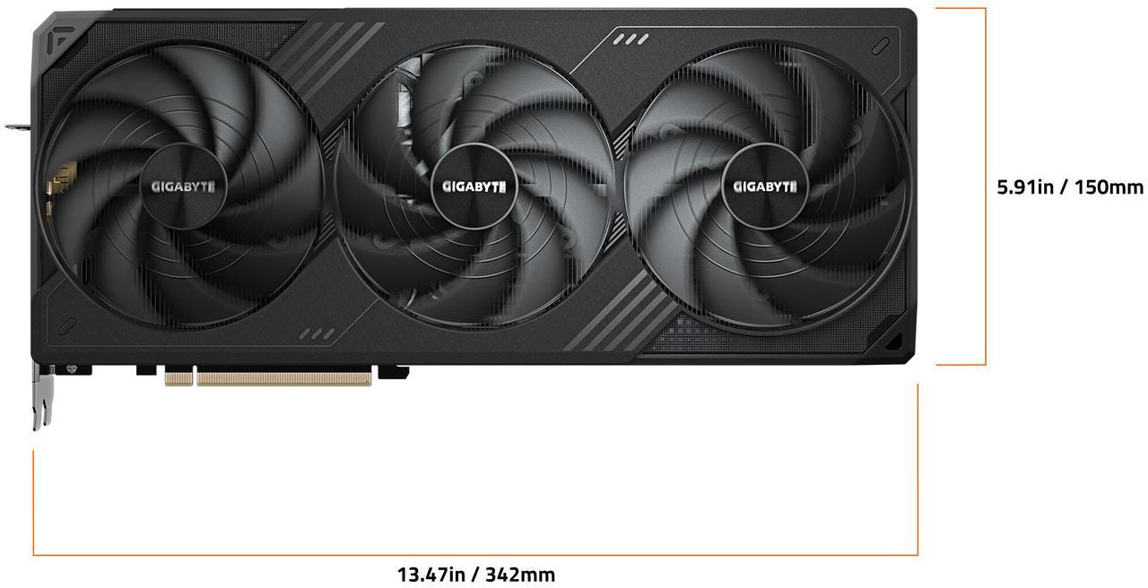 Alt view image 6 of 8 - GIGABYTE WINDFORCE GeForce RTX 5090 32GB GDDR7 PCI Express 5.0 x16 ATX Graphics Card GV-N5090WF3-32GD