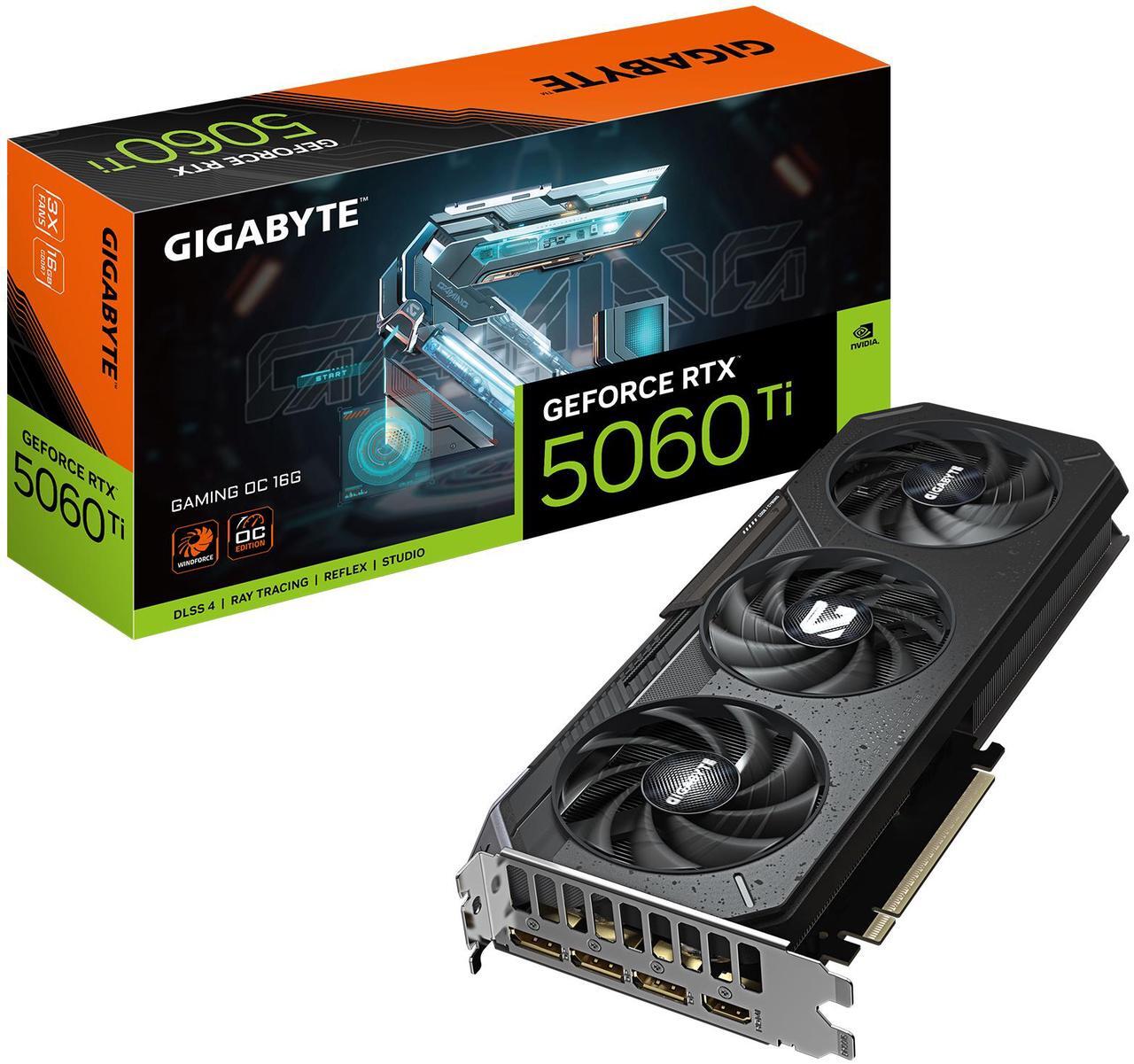 Alt view image 6 of 6 - GIGABYTE Gaming GeForce RTX 5060 Ti 16GB GDDR7 PCI Express 5.0 x8 ATX Graphics Card GV-N506TGAMING OC-16GD
