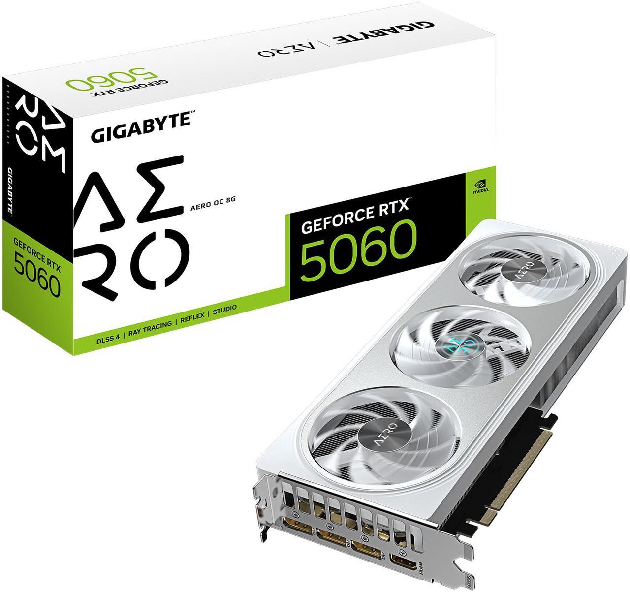 Alt view image 8 of 8 - GIGABYTE AERO GeForce RTX 5060 8GB GDDR7 PCI Express 5.0 Graphics Card GV-N5060AERO OC-8GD