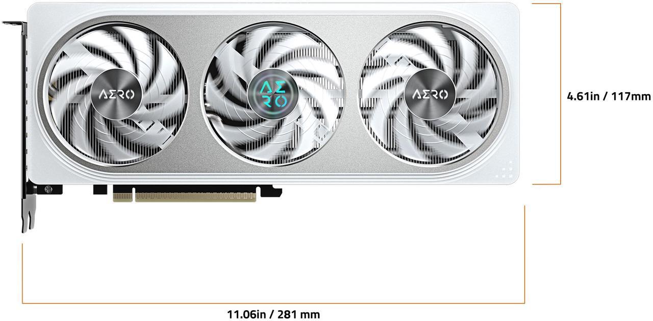 Alt view image 5 of 8 - GIGABYTE AERO GeForce RTX 5060 8GB GDDR7 PCI Express 5.0 Graphics Card GV-N5060AERO OC-8GD