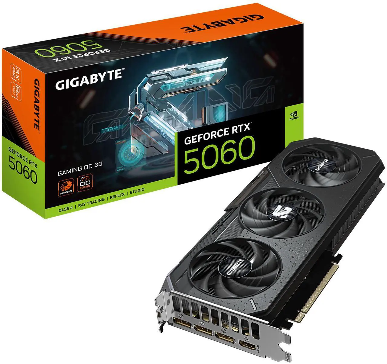 Alt view image 8 of 8 - GIGABYTE Gaming GeForce RTX 5060 8GB GDDR7 PCI Express 5.0 Graphics Card GV-N5060GAMING OC-8GD
