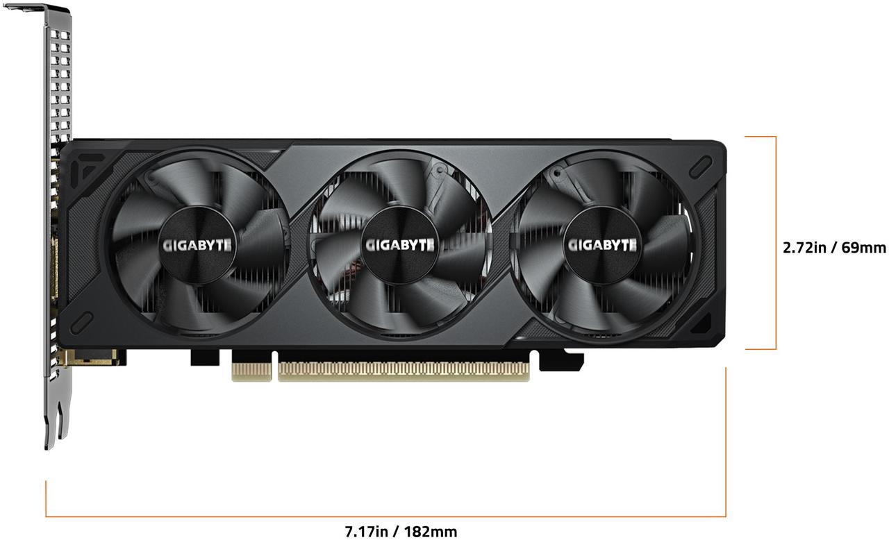 Alt view image 5 of 7 - GIGABYTE Low Profile GeForce RTX 5060 8GB GDDR7 PCI Express 5.0 Low Profile Graphics Card GV-N5060OC-8GL