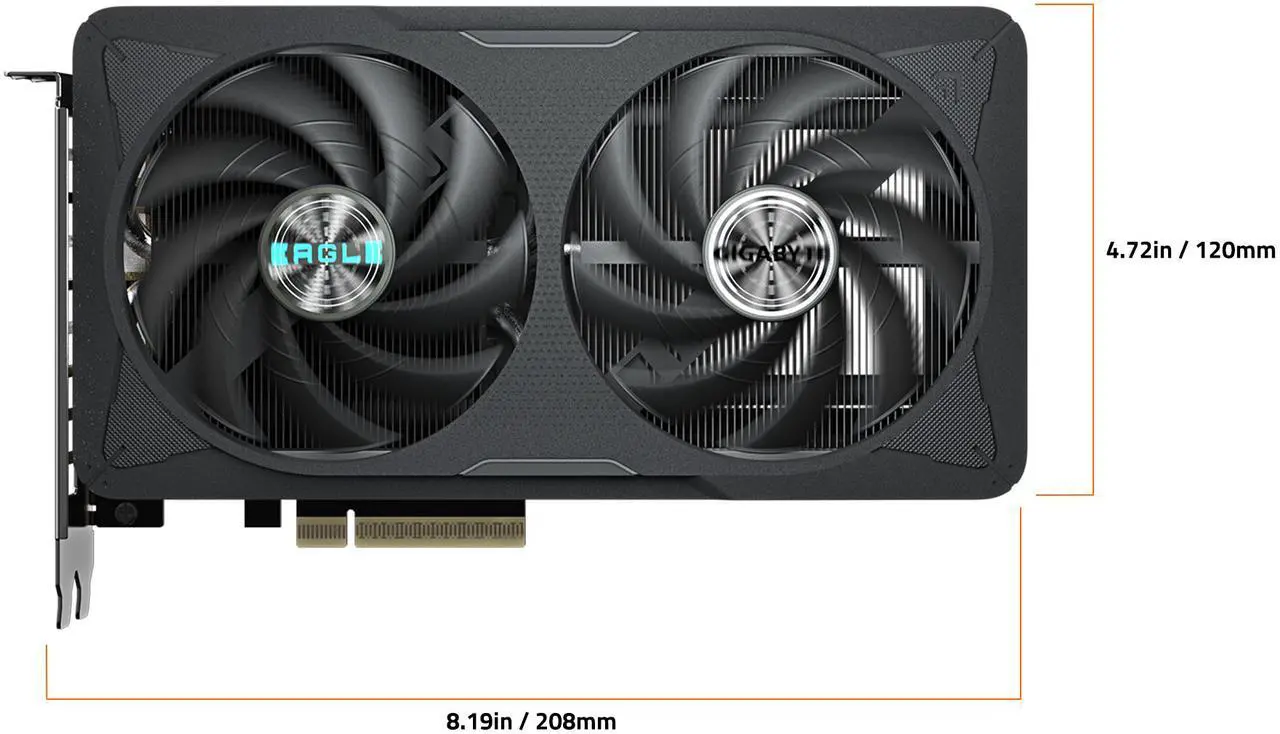 Alt view image 6 of 8 - GIGABYTE Eagle GeForce RTX 5060 8GB GDDR7 PCI Express 5.0 ATX Graphics Card GV-N5060EAGLE OC-8GD