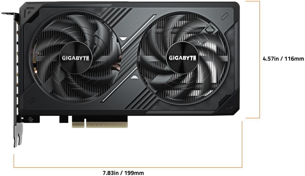 Alt view image 6 of 8 - GIGABYTE WINDFORCE GeForce RTX 5060 8GB GDDR7 PCI Express 5.0 ATX Graphics Card GV-N5060WF2OC-8GD