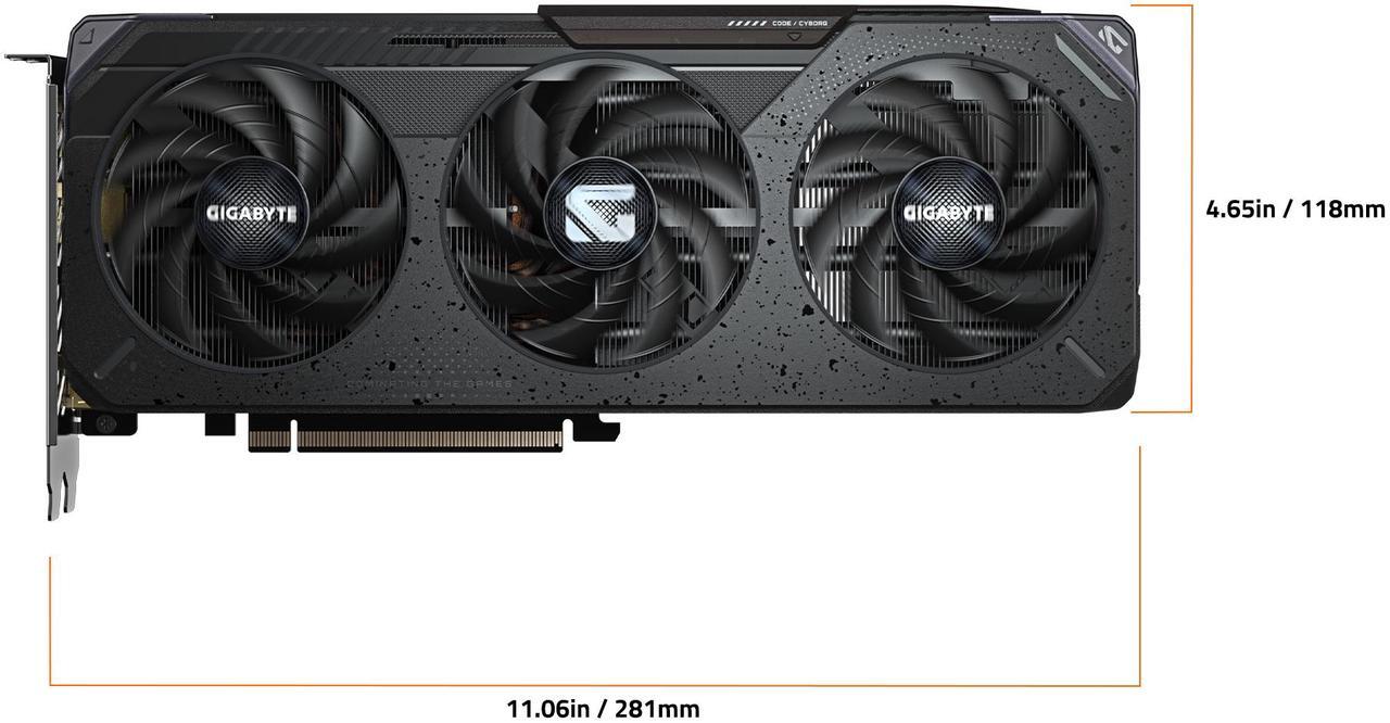 Alt view image 5 of 7 - GIGABYTE Gaming Radeon RX 9060 XT 16GB GDDR6 PCI Express 5.0 x16 ATX Graphics Card GV-R9060XTGAMING OC-16GD RX 9060XT