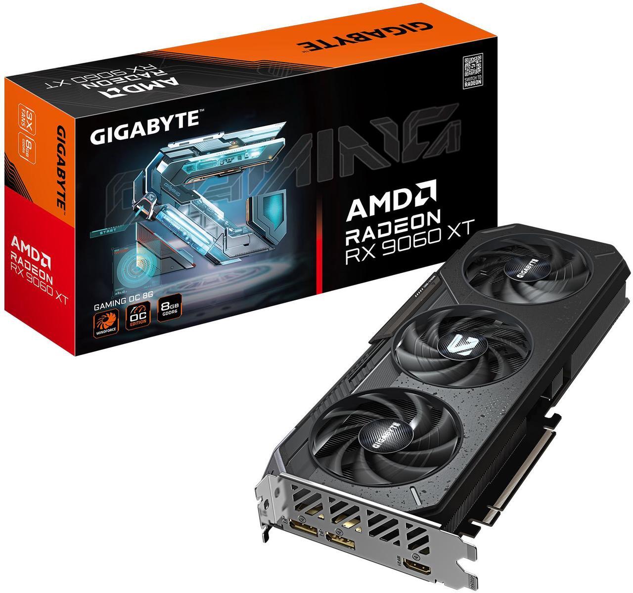 Alt view image 7 of 7 - GIGABYTE Gaming Radeon RX 9060 XT 8GB GDDR6 PCI Express 5.0 x16 ATX Graphics Card GV-R9060XTGAMING OC-8GD RX 9060XT