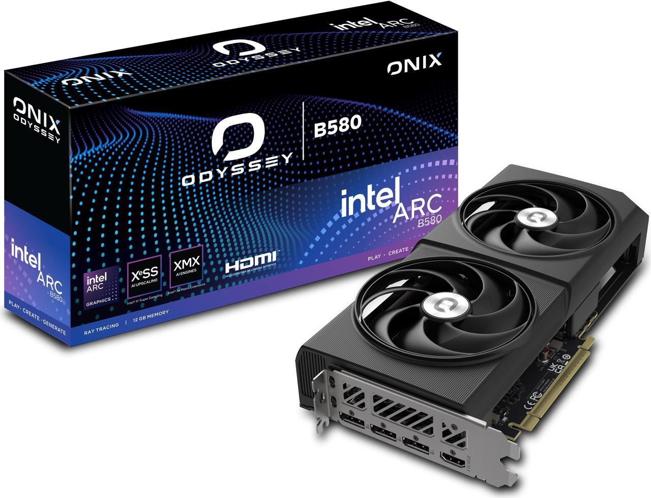 Alt view image 6 of 6 - ONIX ODYSSEY Arc B580 12GB GDDR6 PCI Express 4.0 x8 ATX Graphics Card 8346-00178
