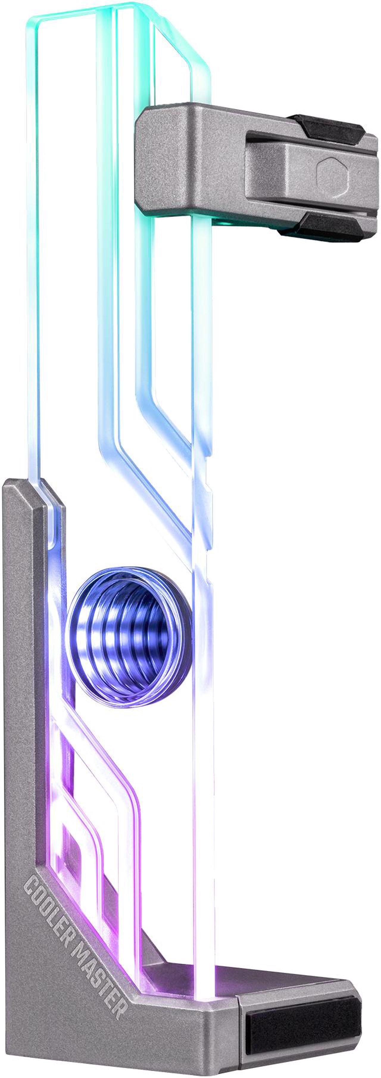 Main image of Cooler Master Atlas ARGB GPU Support Bracket, Aluminum Magnets Stand, Infinity Mirror Design, ARGB Tempered Glass, Dual-Axis Mode Vertical | Horizontal. (MCA-U000R-AGSBTG-00)