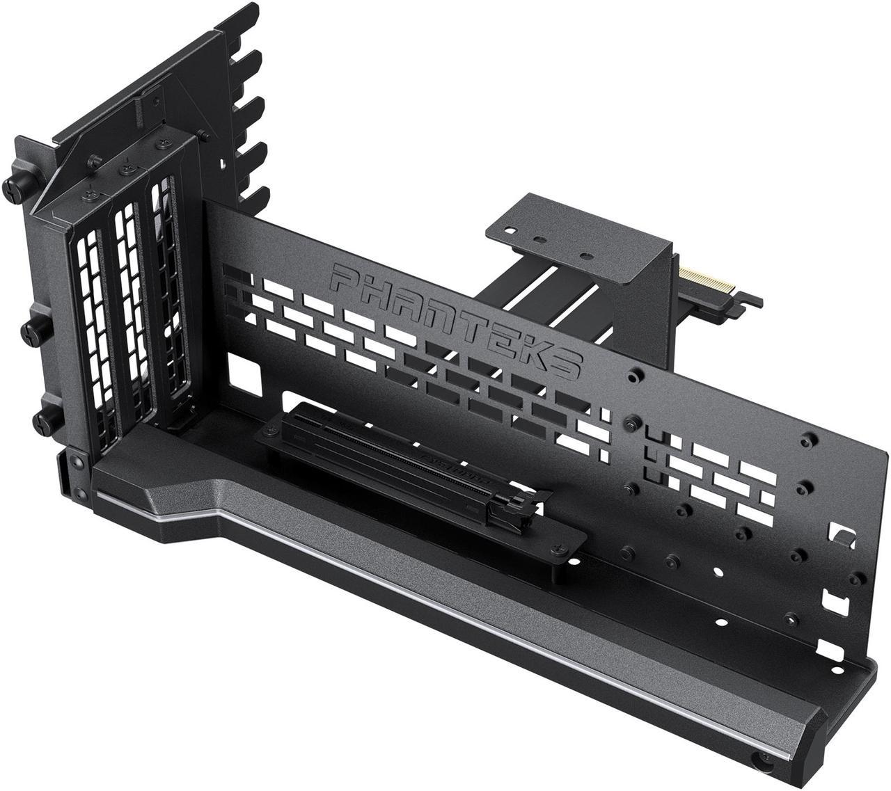 Phanteks Premium GEN4 Vertical GPU Bracket, DRGB Lighting, Adjustable tilt position 15 to 30 degrees, Black