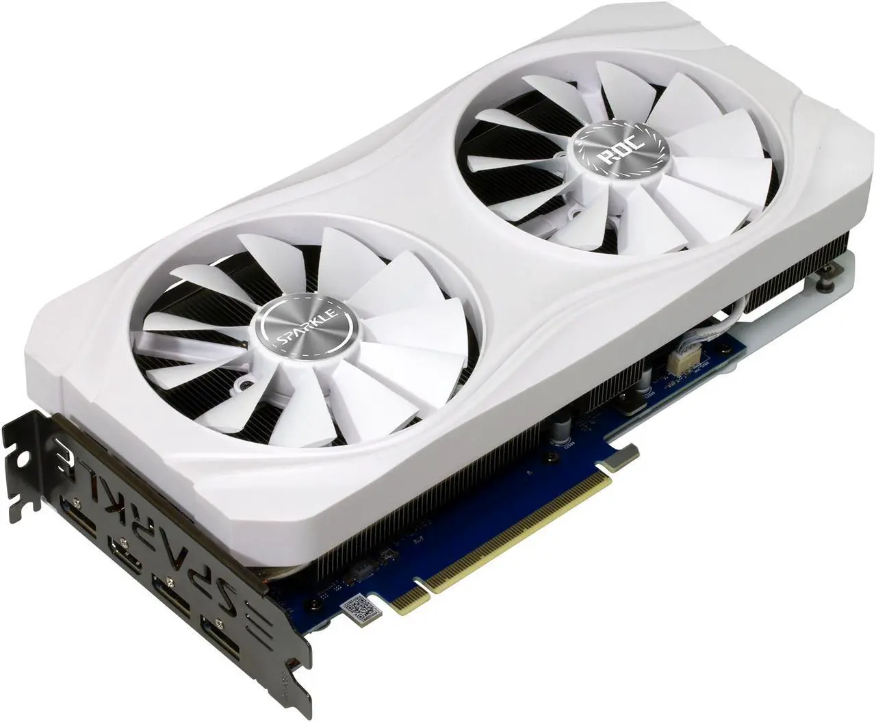 Alt view image 4 of 9 - SPARKLE Intel Arc A770 ROC Luna OC Edition, 16 GB GDDR6, 2x DBB 100 mm Fan , 2.5 Slot , Metal Luna White Edition, SA770RW-16GOC
