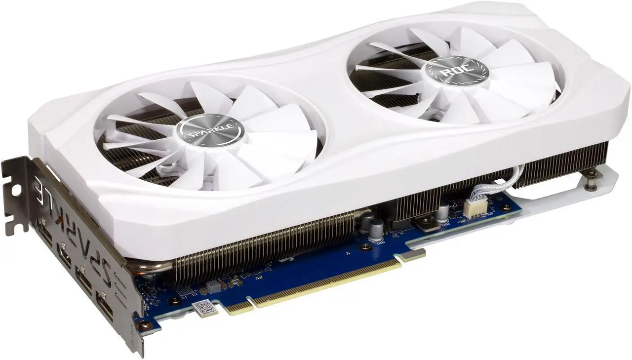 Alt view image 8 of 9 - SPARKLE Intel Arc A770 ROC Luna OC Edition, 16 GB GDDR6, 2x DBB 100 mm Fan , 2.5 Slot , Metal Luna White Edition, SA770RW-16GOC
