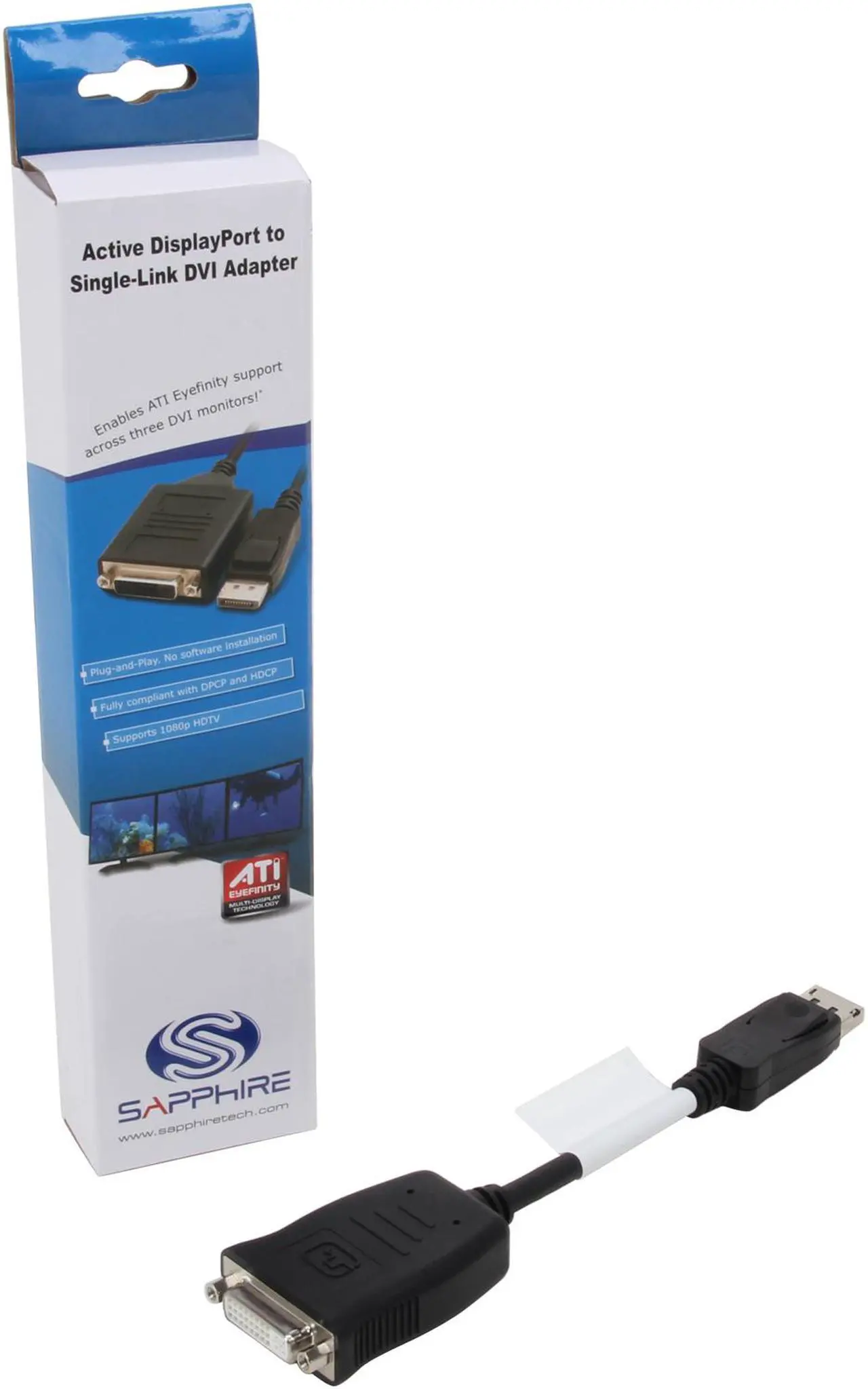 Alt view image 4 of 4 - SAPPHIRE 100924 Active DisplayPort to DVI-I Adapter