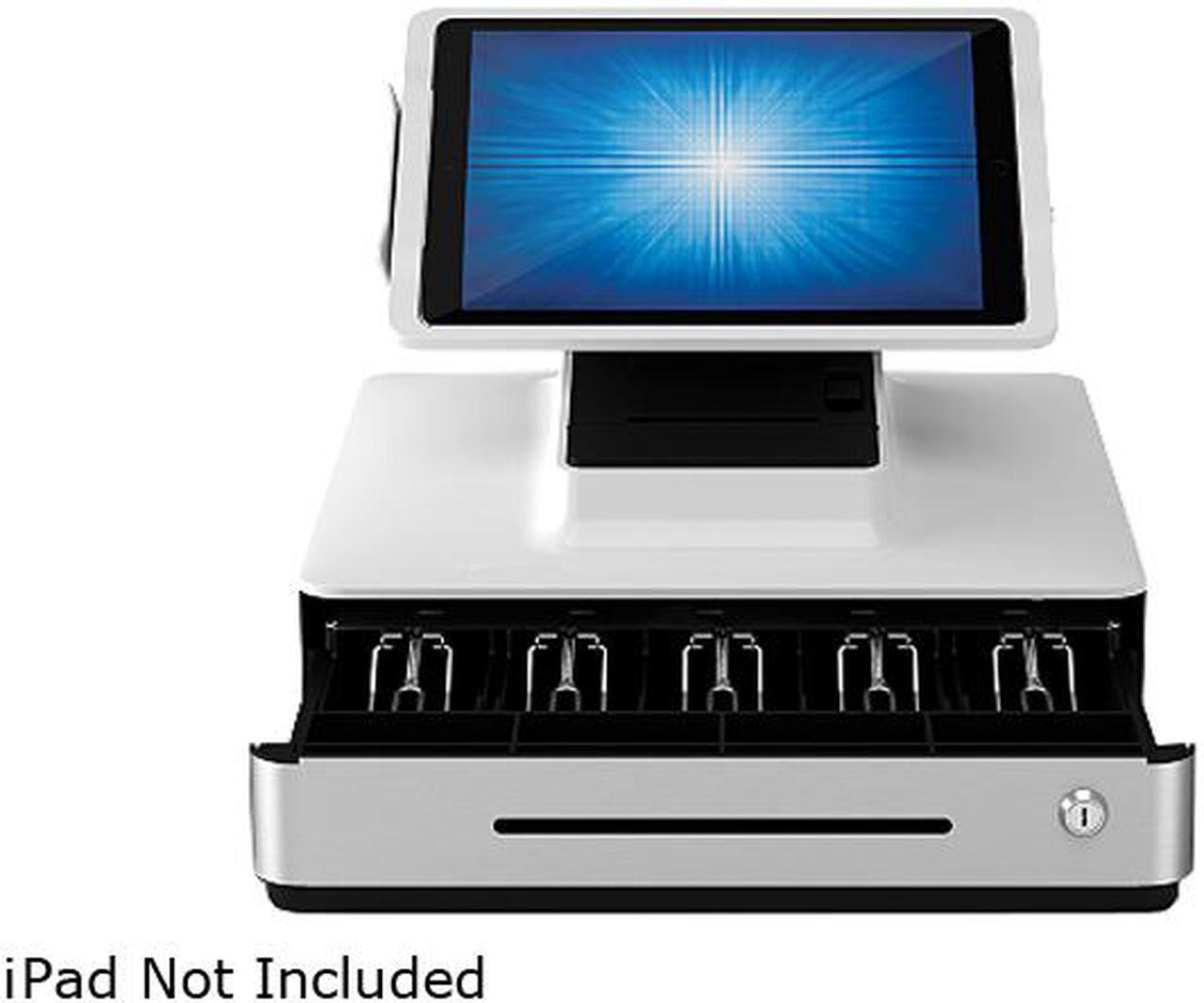 Alt view image 2 of 8 - Elo E483400 PayPoint Plus POS System for 12.9" iPads with Barcode Scanner, Receipt Printer, Cash Drawer, MSR & Customer Facing Display, NA/China - White