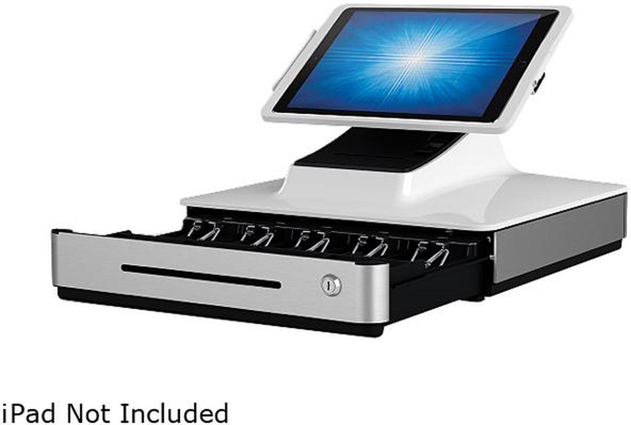 Alt view image 4 of 8 - Elo E483400 PayPoint Plus POS System for 12.9" iPads with Barcode Scanner, Receipt Printer, Cash Drawer, MSR & Customer Facing Display, NA/China - White
