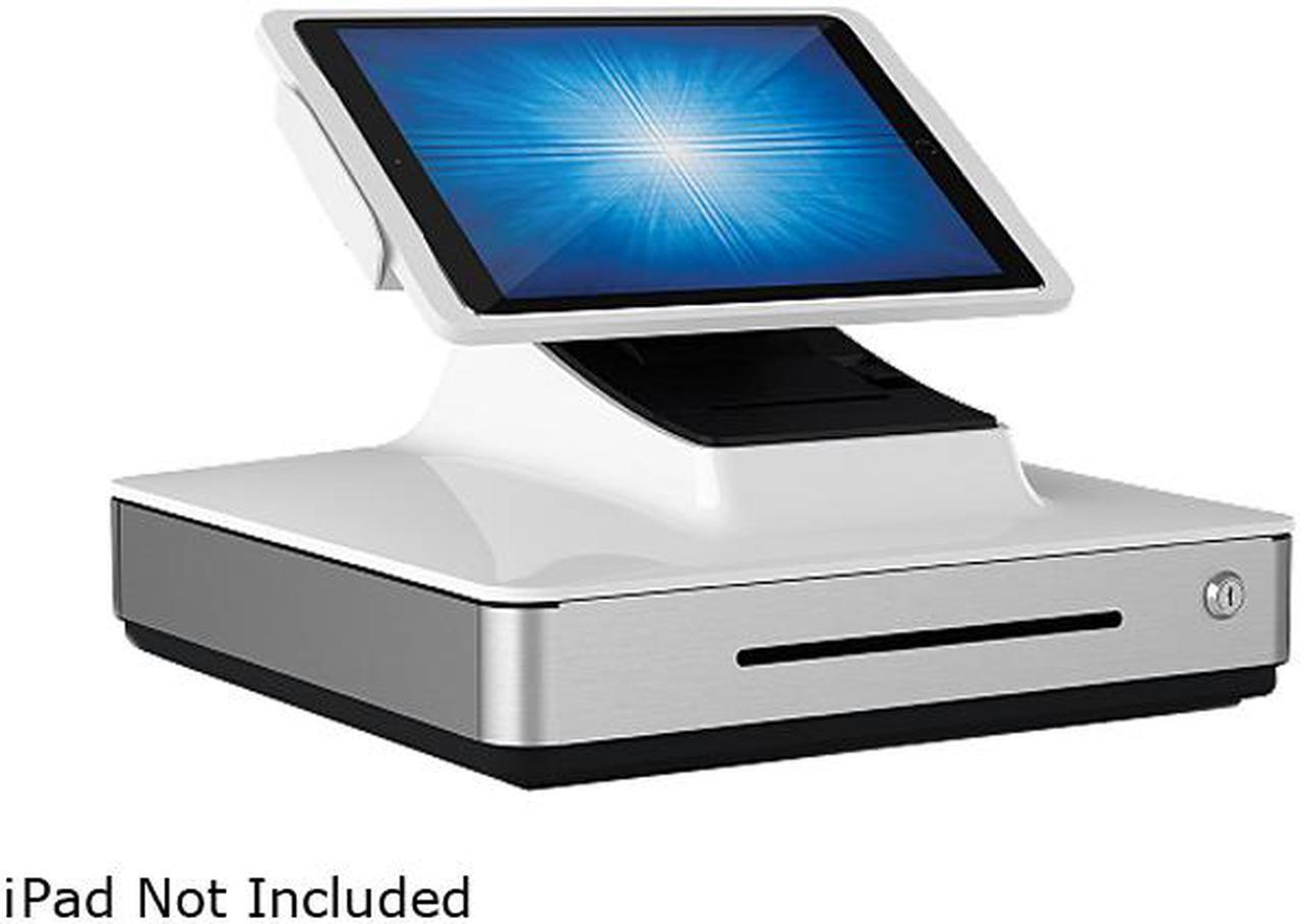 Alt view image 5 of 8 - Elo E483400 PayPoint Plus POS System for 12.9" iPads with Barcode Scanner, Receipt Printer, Cash Drawer, MSR & Customer Facing Display, NA/China - White