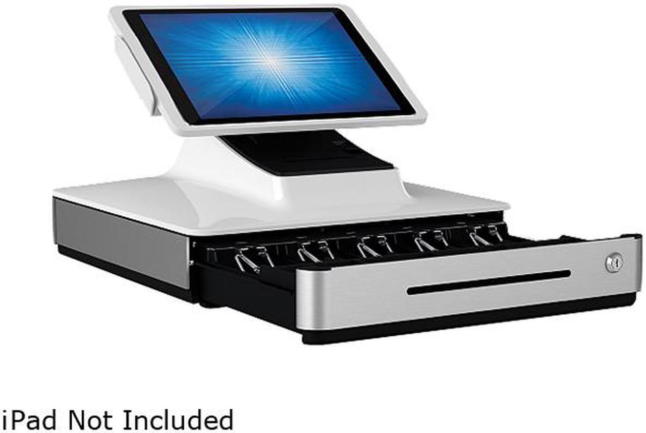 Alt view image 6 of 8 - Elo E483400 PayPoint Plus POS System for 12.9" iPads with Barcode Scanner, Receipt Printer, Cash Drawer, MSR & Customer Facing Display, NA/China - White