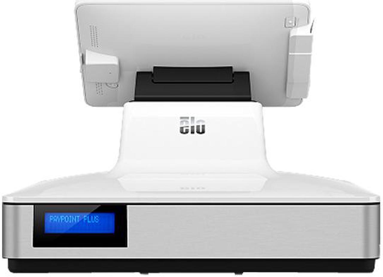 Alt view image 8 of 8 - Elo E483400 PayPoint Plus POS System for 12.9" iPads with Barcode Scanner, Receipt Printer, Cash Drawer, MSR & Customer Facing Display, NA/China - White