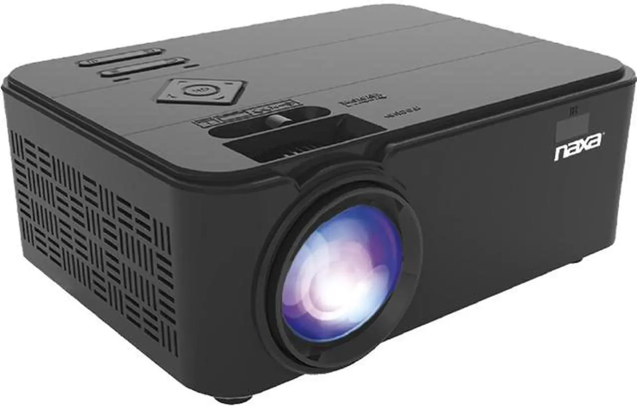 Main image of Naxa NVP-1000 150" Home Theater LCD Projector - 15:9 - Black - 800 x 480 - Front - 20000 Hour Bulb Life