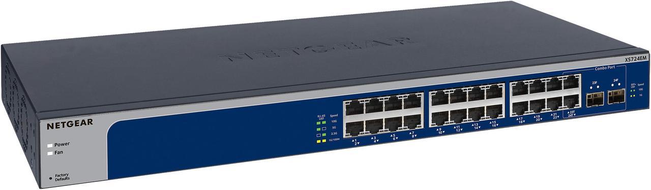 NETGEAR 24-Port 10G/Multi-Gigabit Plus Switch with 2 Dedicated SFP+ Ports | XS724EM