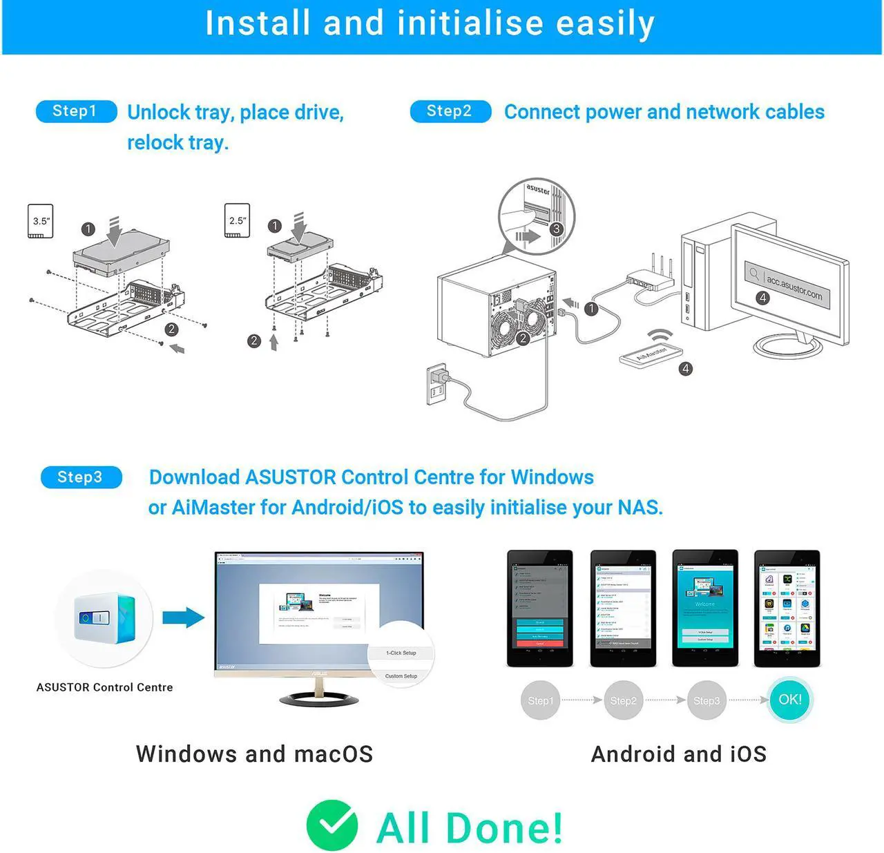 Alt view image 6 of 7 - Asustor 10 Bay NAS Lockerstor 10 | AS6510T | Quad-Core CPU, Dual 10GbE+ 2.5GbE Ports, 8GB RAM DDR4, Two M.2 Slots (Diskless)