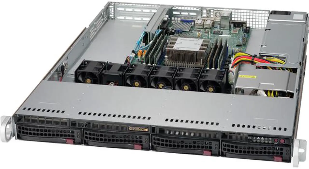 Supermicro SYS-1019P-WTR 1U Rm Bb Black Lga3647 2666Mhz 10X Sata 500Rps ...