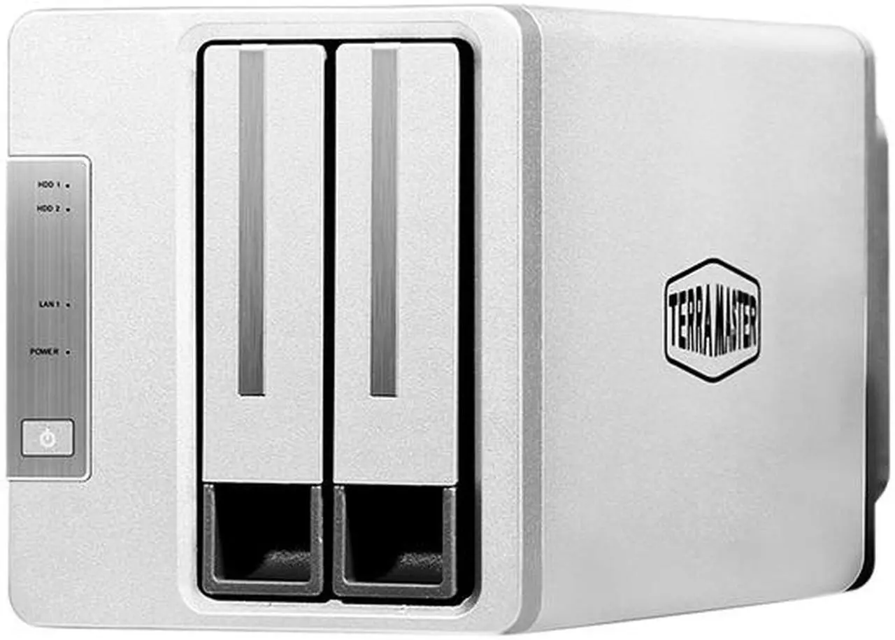 Alt view image 4 of 8 - TerraMaster F2-210 2-Bay NAS Quad Core Network Attached Storage Media Server Personal Private Cloud (Diskless)
