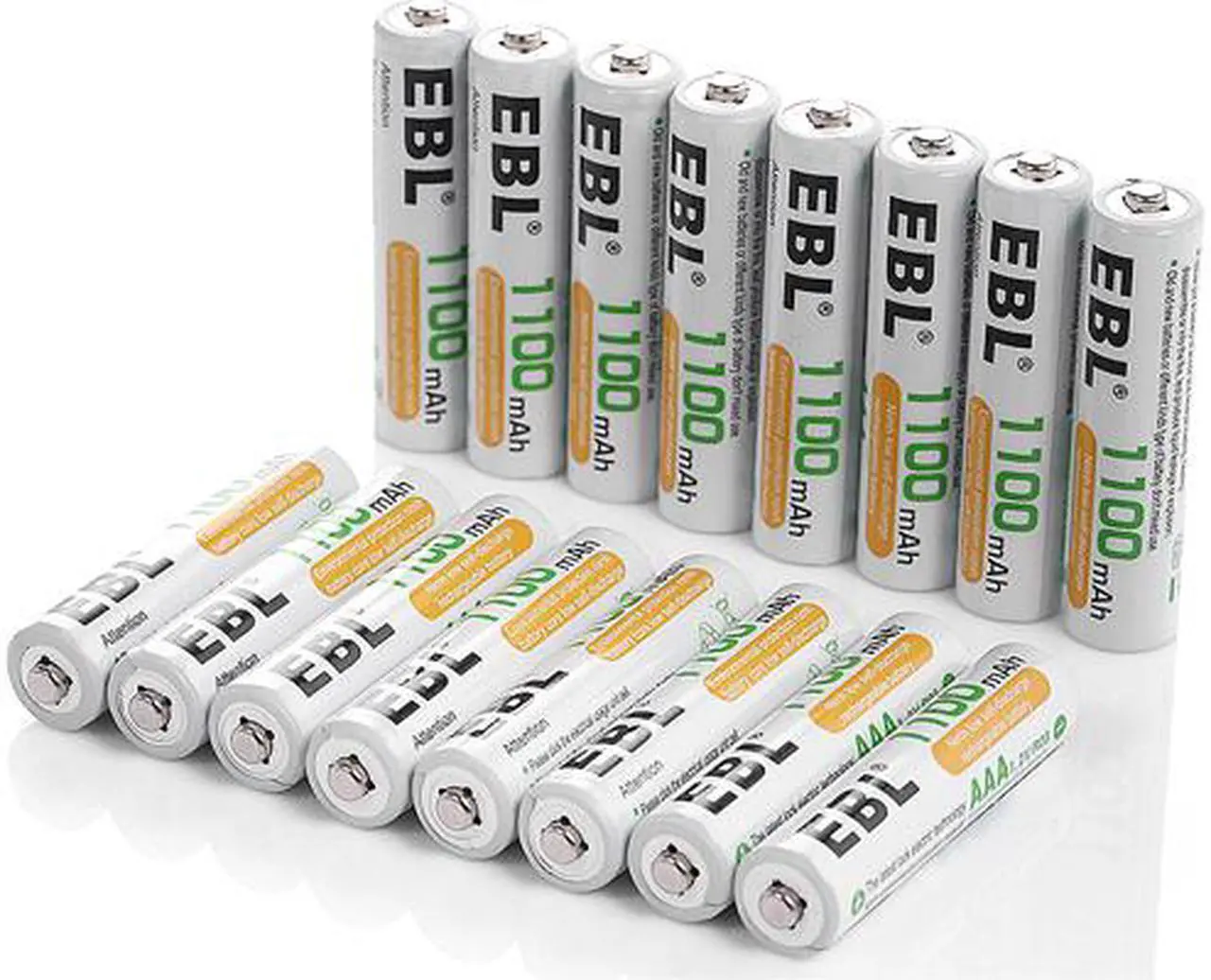 Alt view image 2 of 6 - EBL 16 Pack 1100mAh AAA 1.2V Ni-Mh Rechargeable Battery
