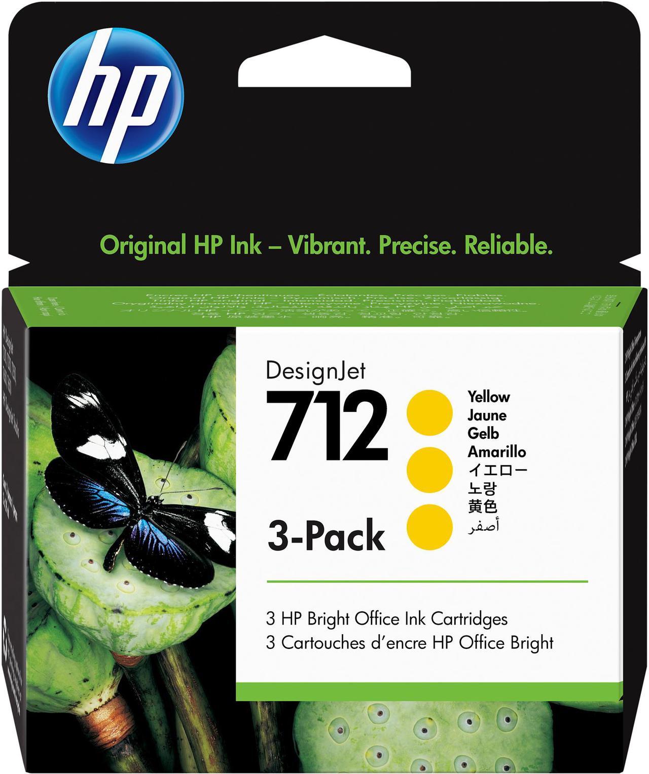 HP 712 3ED79A Yellow Original Ink Cartridge 3/Pack