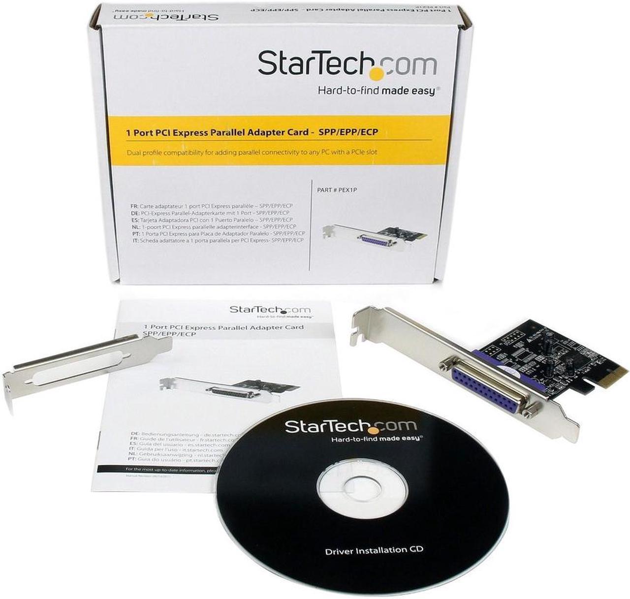 Alt view image 5 of 5 - StarTech.com 1-Port Parallel PCIe Card, PCI Express to Parallel DB25 LPT Adapter Card, Desktop Expansion Controller for Printer, SPP/ECP