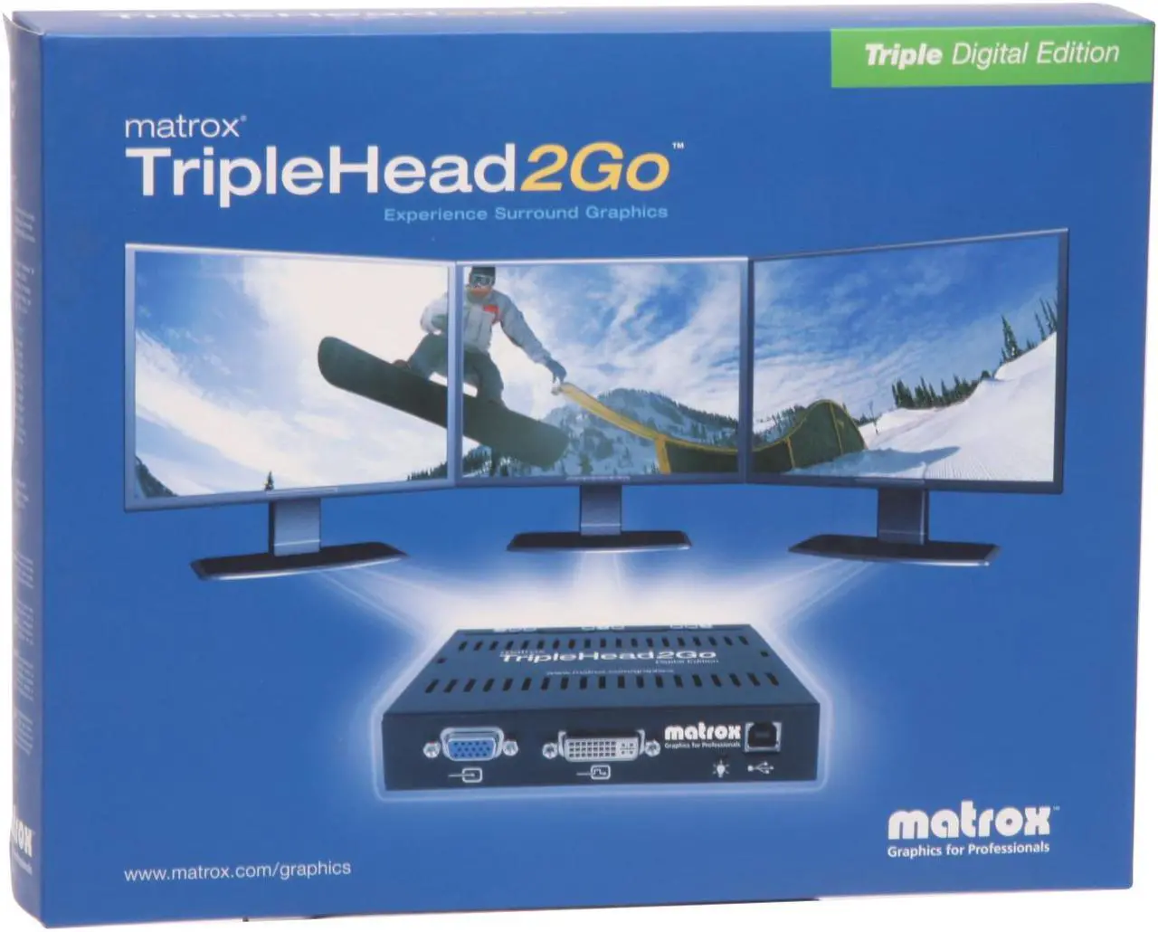 Alt view image 7 of 7 - Matrox Graphics eXpansion Module TripleHead2Go Digital video converter T2G-D3D-IF