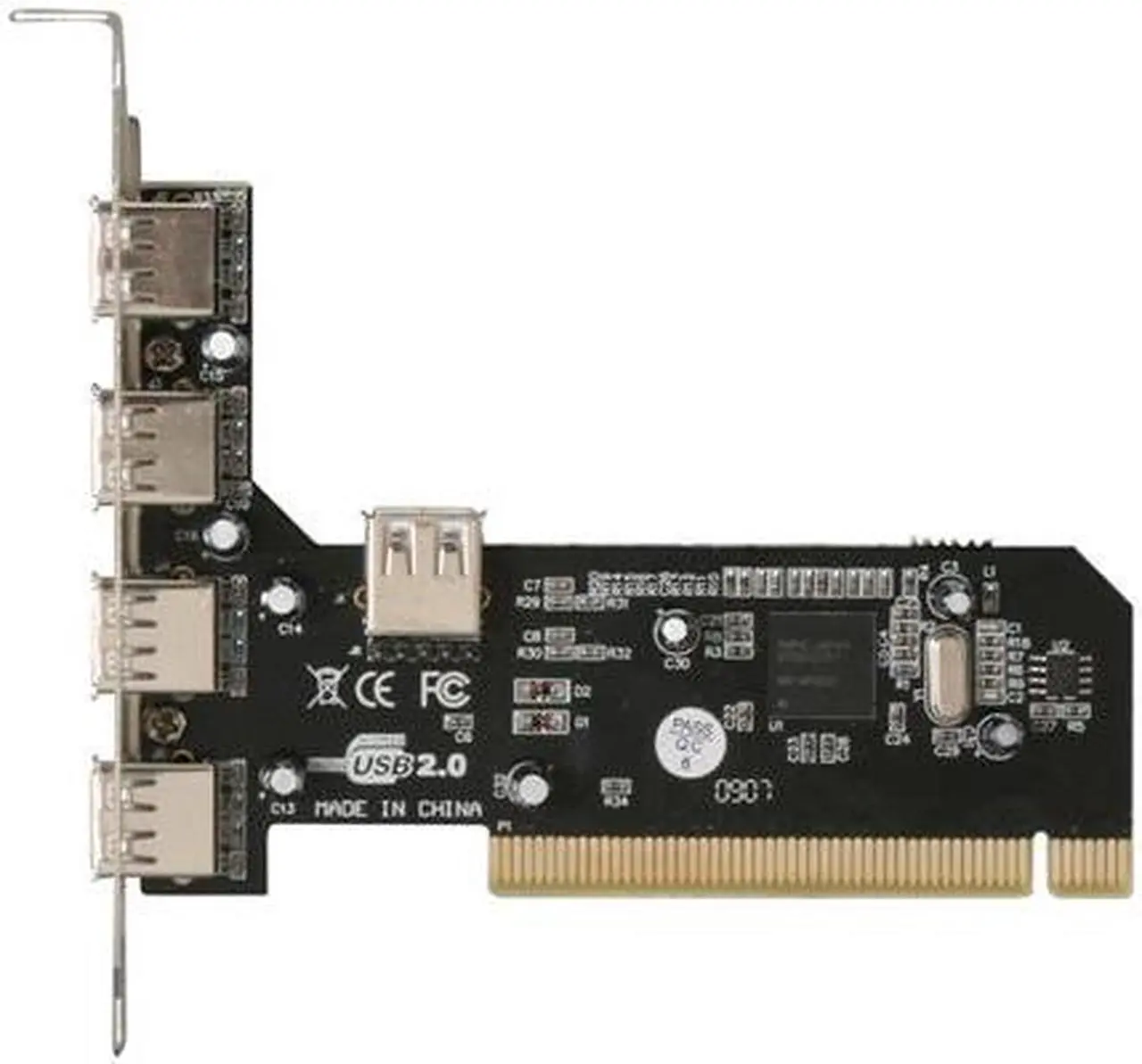 Alt view image 3 of 6 - MASSCOOL 5-Port USB2.0 PCI Card Model MTU25