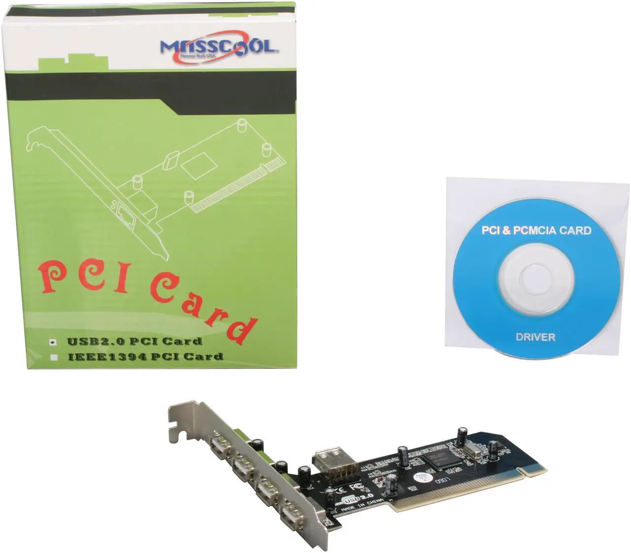 Alt view image 6 of 6 - MASSCOOL 5-Port USB2.0 PCI Card Model MTU25