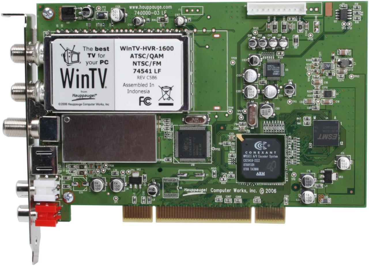 Alt view image 4 of 10 - Hauppauge WinTV-HVR-1600 ATSC/ClearQAM/NTSC TV Tuner MC-Kit 1183 PCI Interface