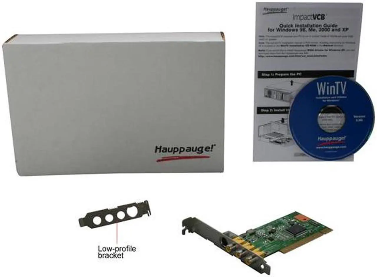 Alt view image 5 of 5 - Hauppauge ImpactVCB Video Capture Card RCA connectors plus one S-Video/ PCI - OEM