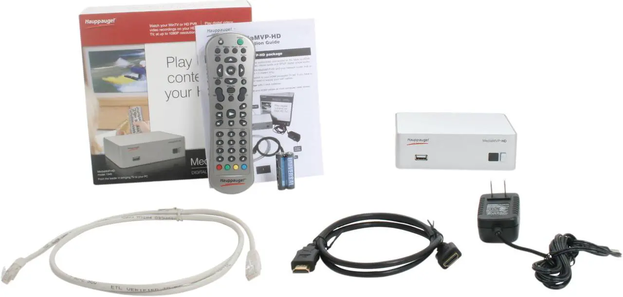 Alt view image 5 of 5 - Hauppauge MediaMVP-HD 1080p HD Media Player W/ Network