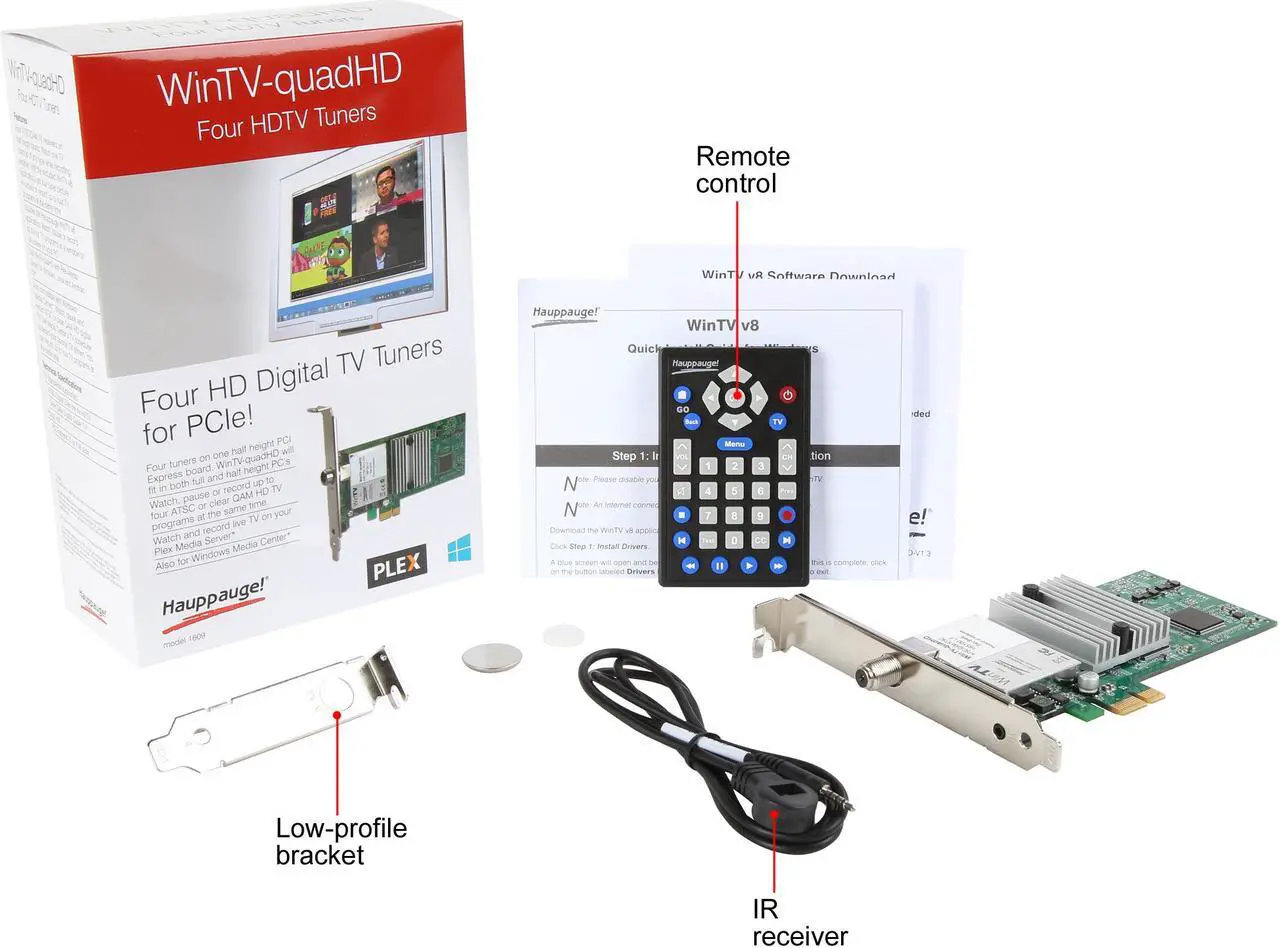 Alt view image 7 of 6 - Hauppauge WinTV-quadHD (1609) Four Tuner Digital TV Receiver