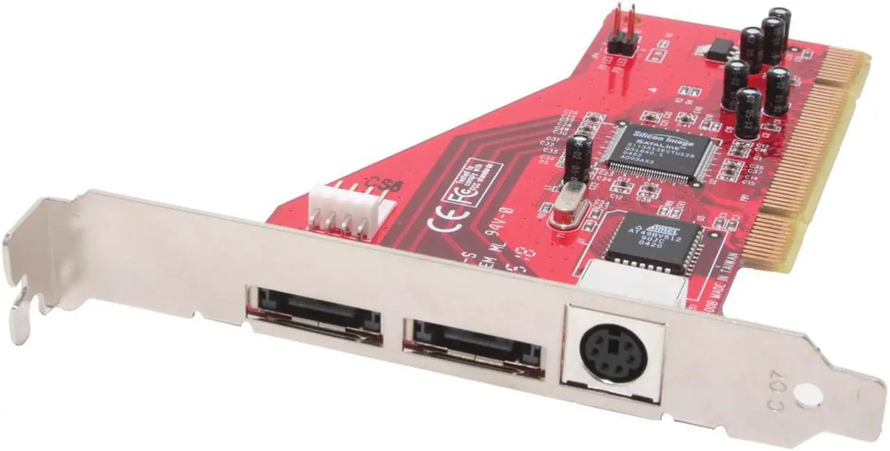 SABRENT SATA-2PRD PCI SATA eSATA-150 Raid External 2Ports + 5V/12V DC ...