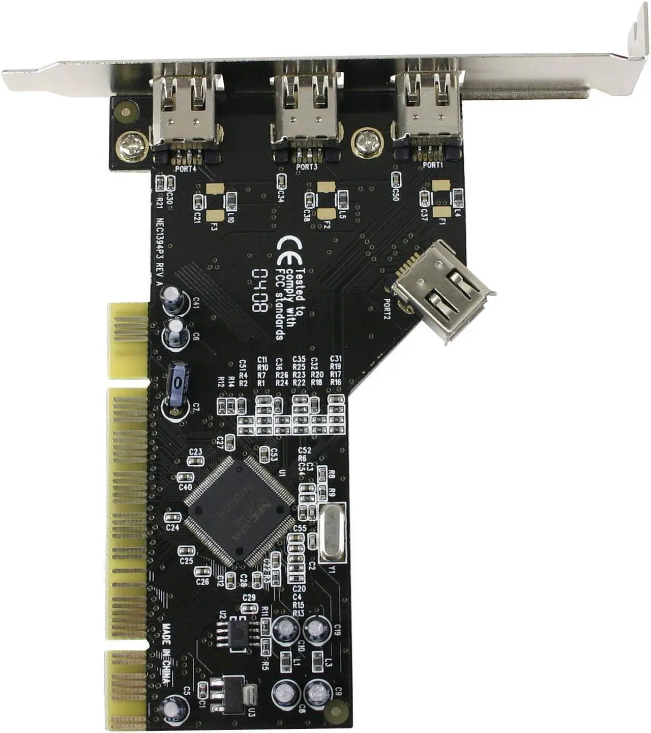 Alt view image 2 of 5 - SYBA PCI to Firewire 1394a 3+1 ports controller card Model SD-NEC-4F