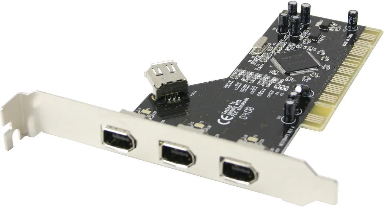 Main image of SYBA PCI to Firewire 1394a 3+1 ports controller card Model SD-NEC-4F