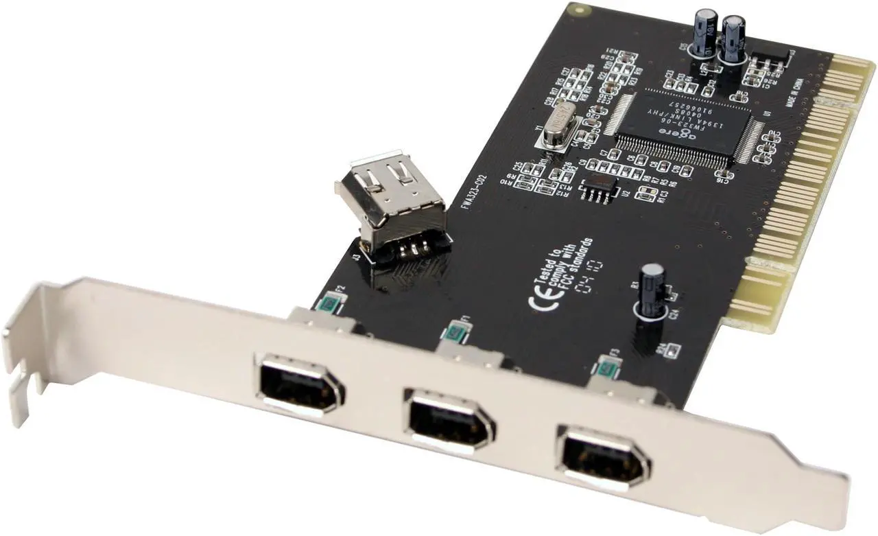 Alt view image 2 of 6 - SYBA IEEE 1394 4 ports Lucent FireWire PCI Card With Ulead Software Model SD-LUC-4F