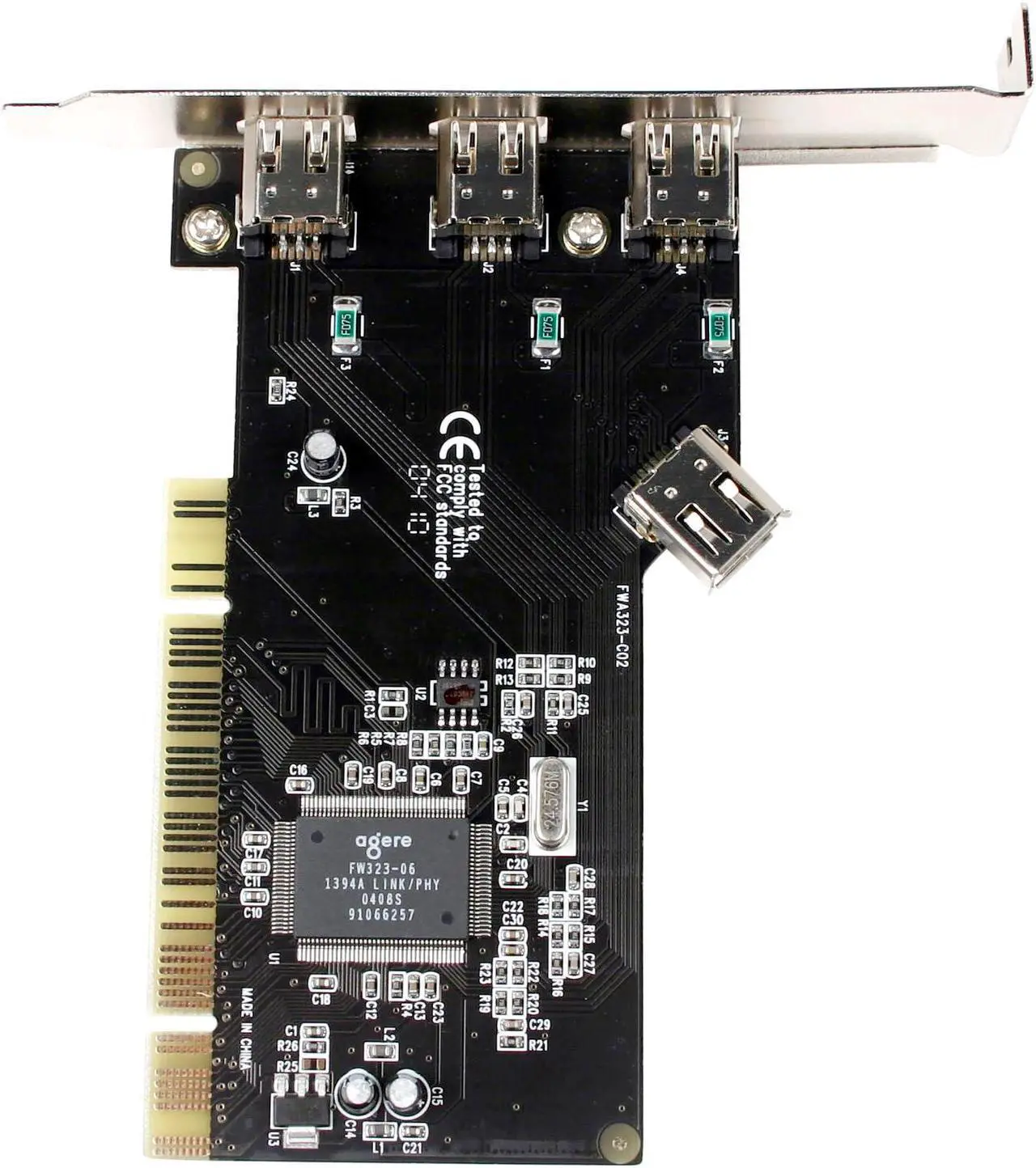 Alt view image 3 of 6 - SYBA IEEE 1394 4 ports Lucent FireWire PCI Card With Ulead Software Model SD-LUC-4F