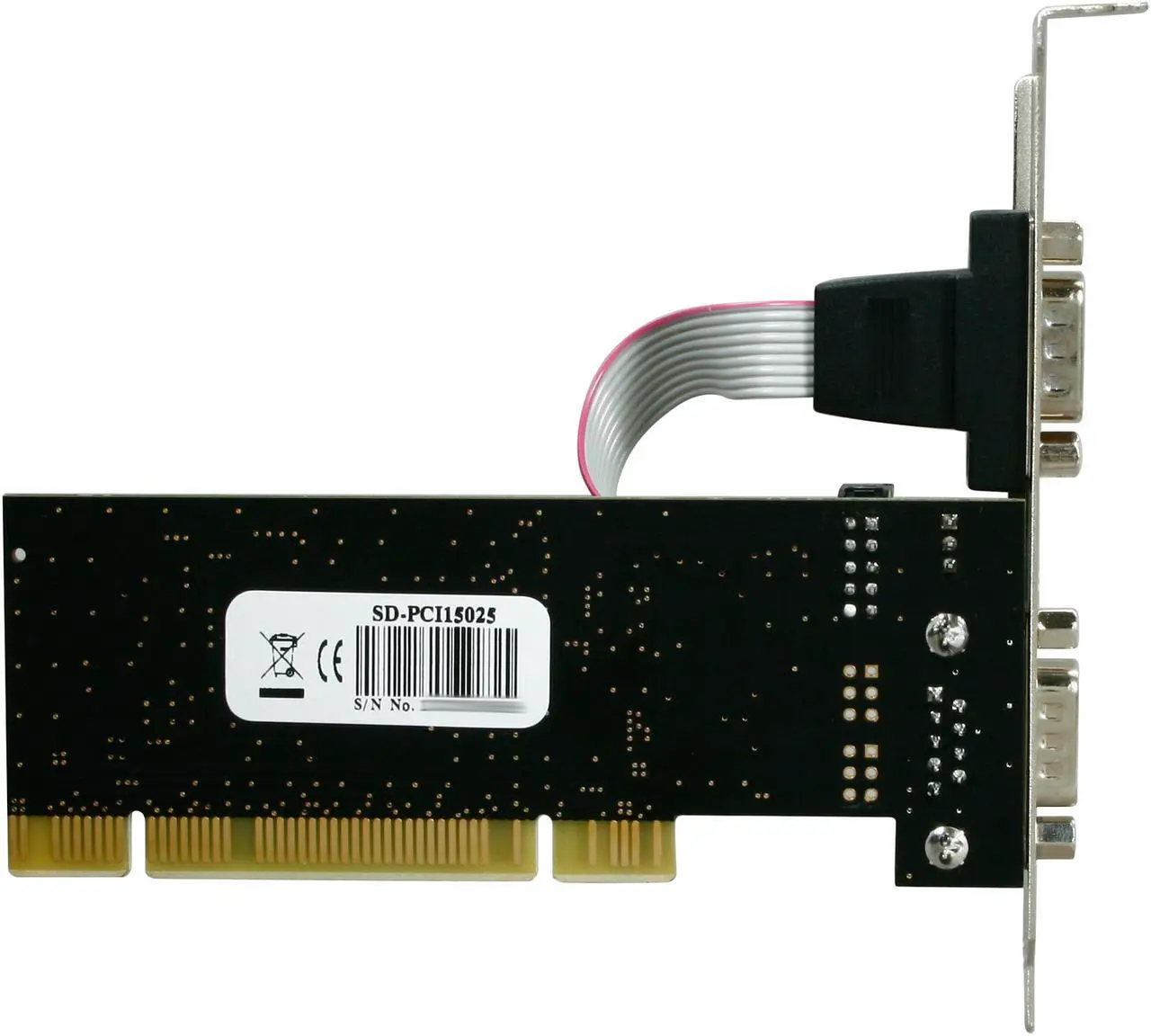 Alt view image 5 of 5 - SYBA PCI 2-Port Serial DB9 RS232 Card with Low Profile Bracket - RoHS Model SD-PCI15025