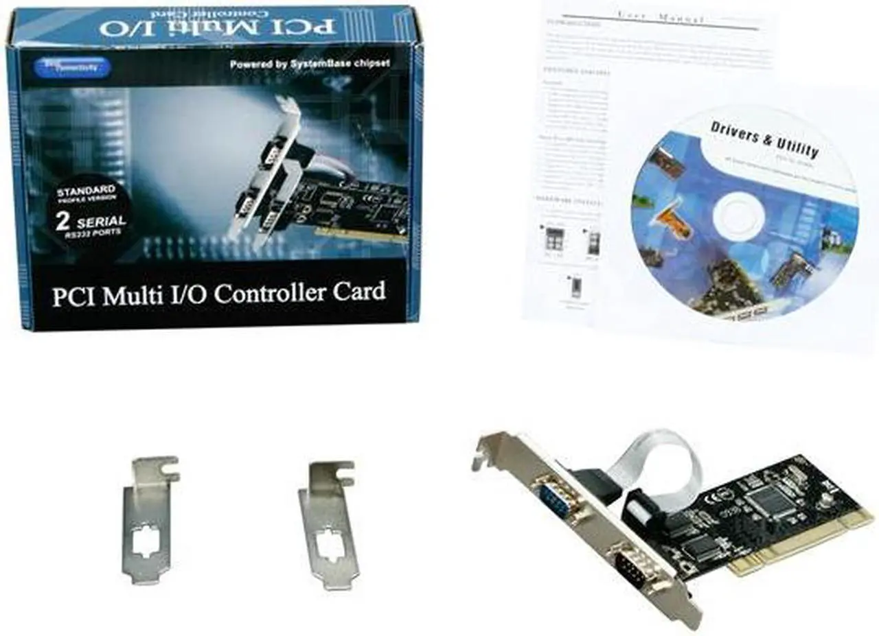 Alt view image 6 of 5 - SYBA PCI 2-Port Serial DB9 RS232 Card with Low Profile Bracket - RoHS Model SD-PCI15025