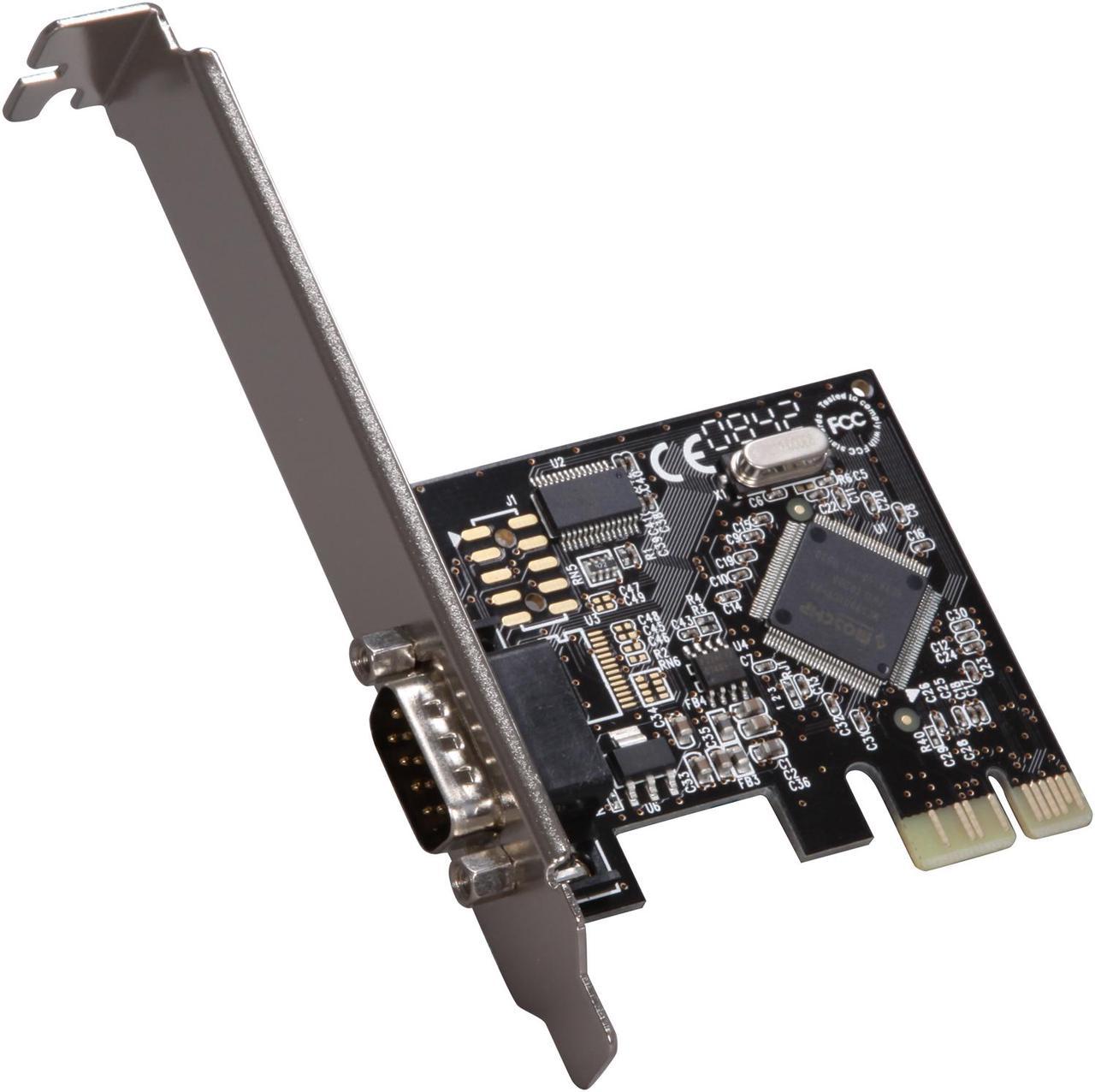 Main image of SYBA PCI-Express 1-Port DB9 RS232 Serial Card with Low Profile Bracket - RoHS Model SD-PEX15021