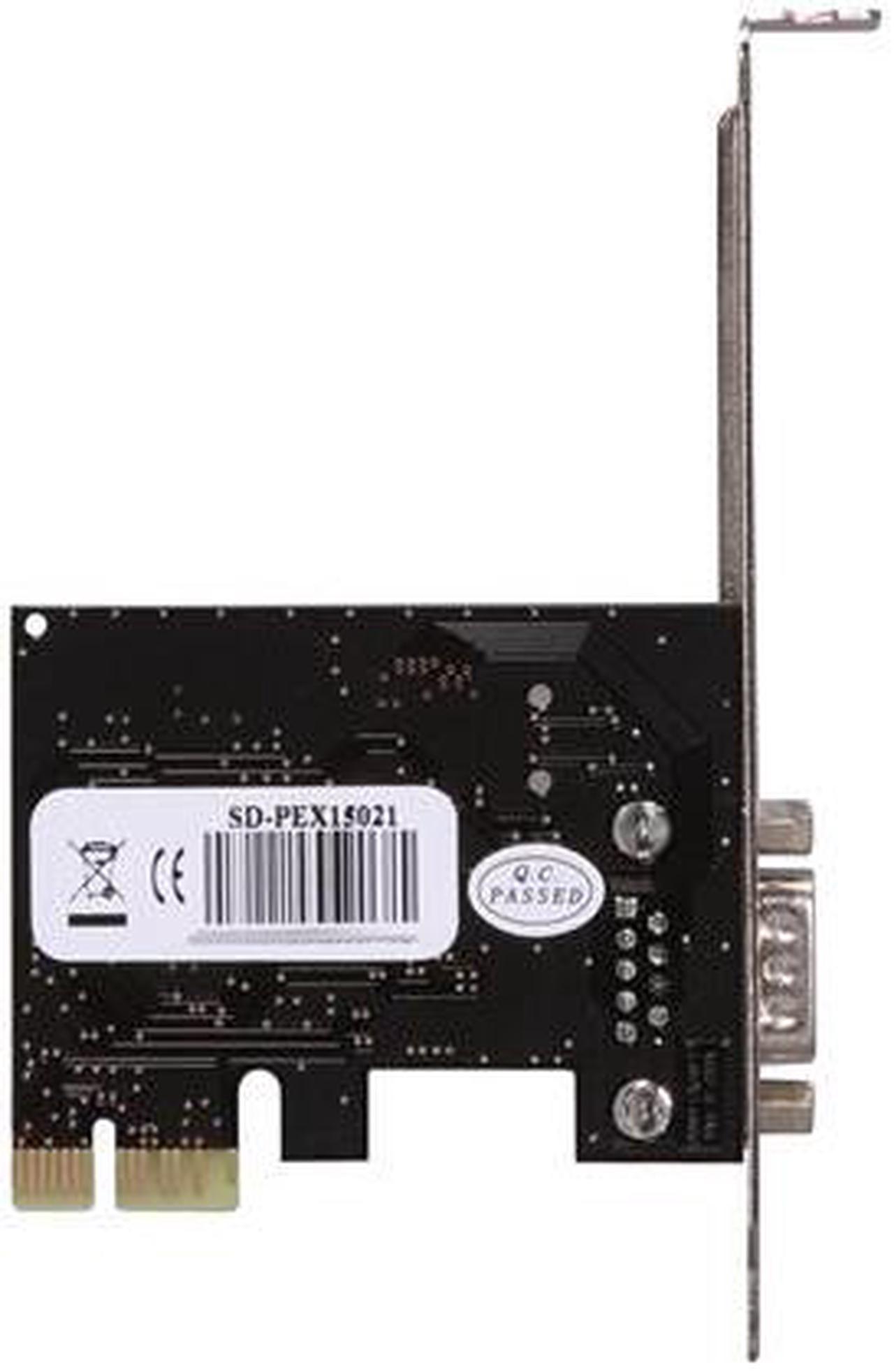 Alt view image 5 of 5 - SYBA PCI-Express 1-Port DB9 RS232 Serial Card with Low Profile Bracket - RoHS Model SD-PEX15021
