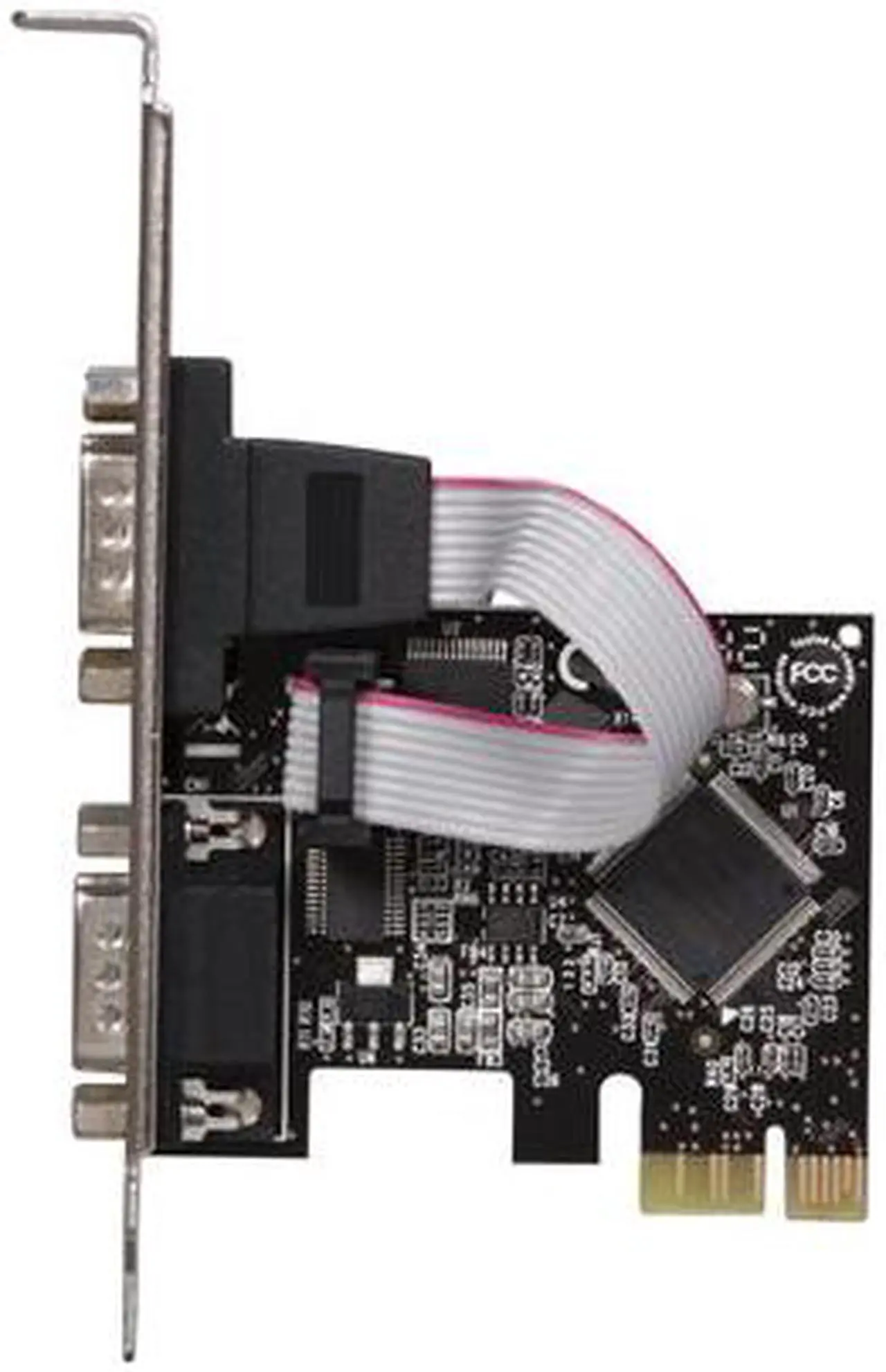 Alt view image 4 of 5 - SYBA PCI-Express 2-Port DB9 RS232 Serial Card with Low Profile Bracket - RoHS Model SD-PEX15022