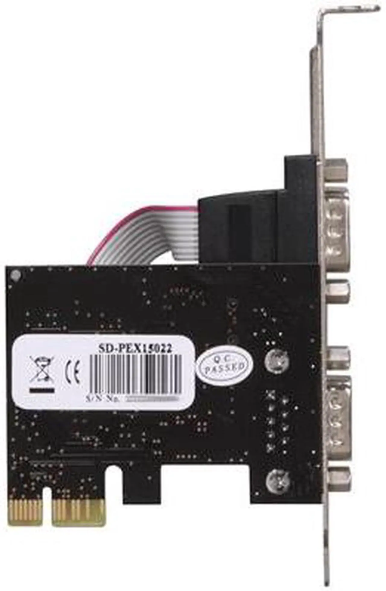 Alt view image 5 of 5 - SYBA PCI-Express 2-Port DB9 RS232 Serial Card with Low Profile Bracket - RoHS Model SD-PEX15022