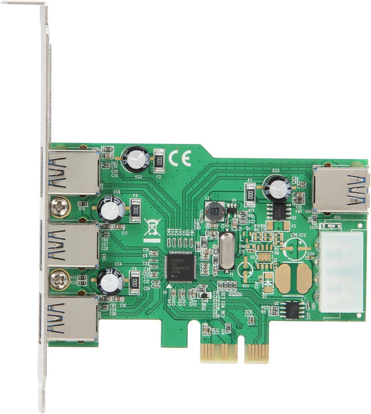 Alt view image 4 of 6 - SYBA USB 3.0 3+1 Port PCI-e Card, Free Low Profile Bracket, Renesas Chipset Model SD-PEX20137